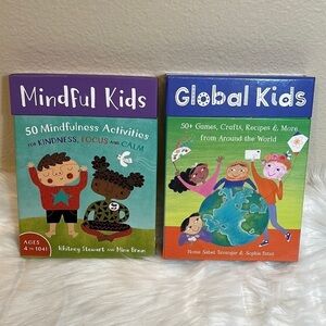 Mindful Kids & Global Kids Activity Card Sets - Purple & Blue